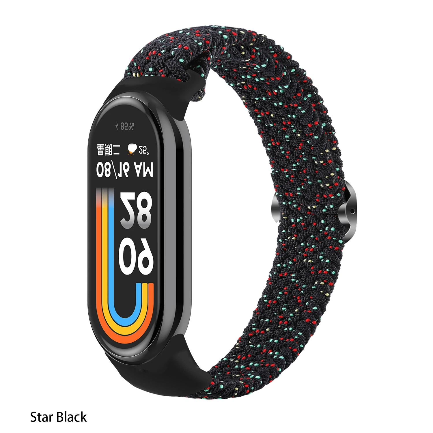 

Strap for Xiaomi Mi Band 8 Elastic Nylon Braided Solo Loop Adjustable Buckle Watchbands Replacement correa bracelet for Miband 8