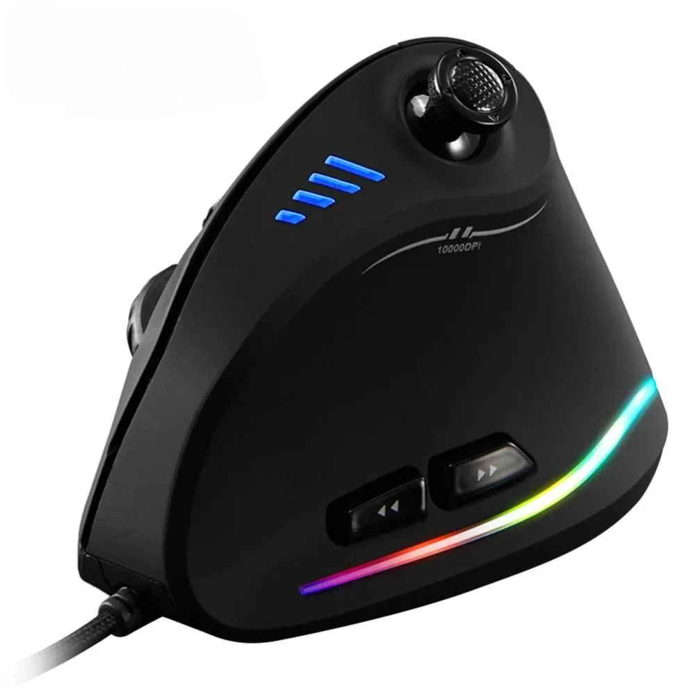 Vertical Gaming Mouse Programmable USB Wired RGB Optical Mouse 11 Buttons 10000 DPI Adjustable Ergonomic Gamer Mice
Vertical Gaming Mouse Programmable USB Wired RGB Optical Mouse 11 Buttons 10000 DPI Adjustable Ergonomic Gamer Mice