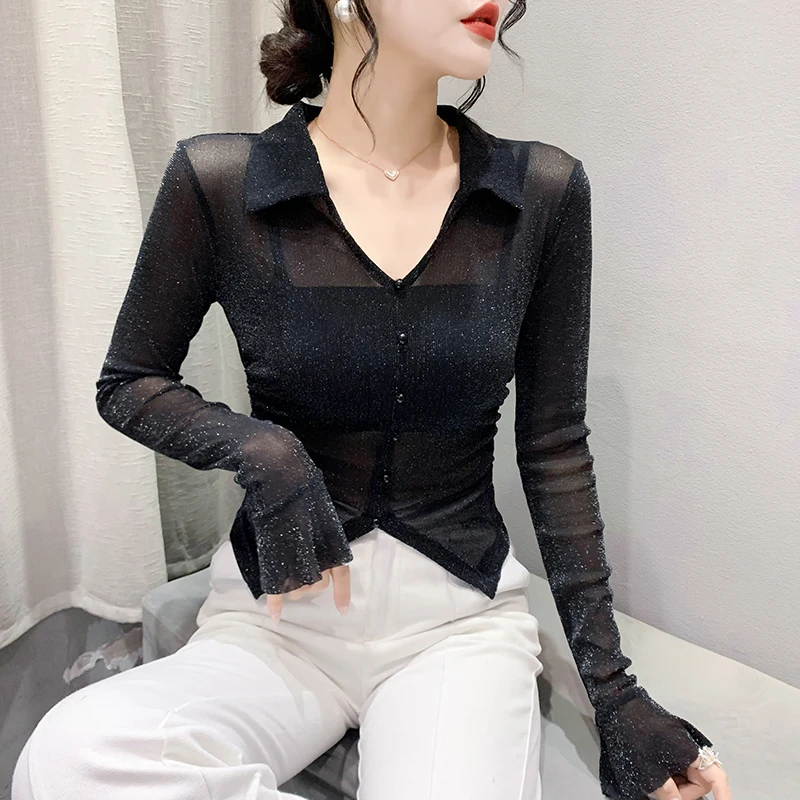 Blusas Mujer De Moda 2023 Verano Elegantes Summer New V-neck Print Tie-dye Mesh Long Sleeve Thin Slim Blouse Shirts 637J
Blusas Mujer De Moda 2023 Verano Elegantes Summer New V-neck Print Tie-dye Mesh Long Sleeve Thin Slim Blouse Shirts 637J
