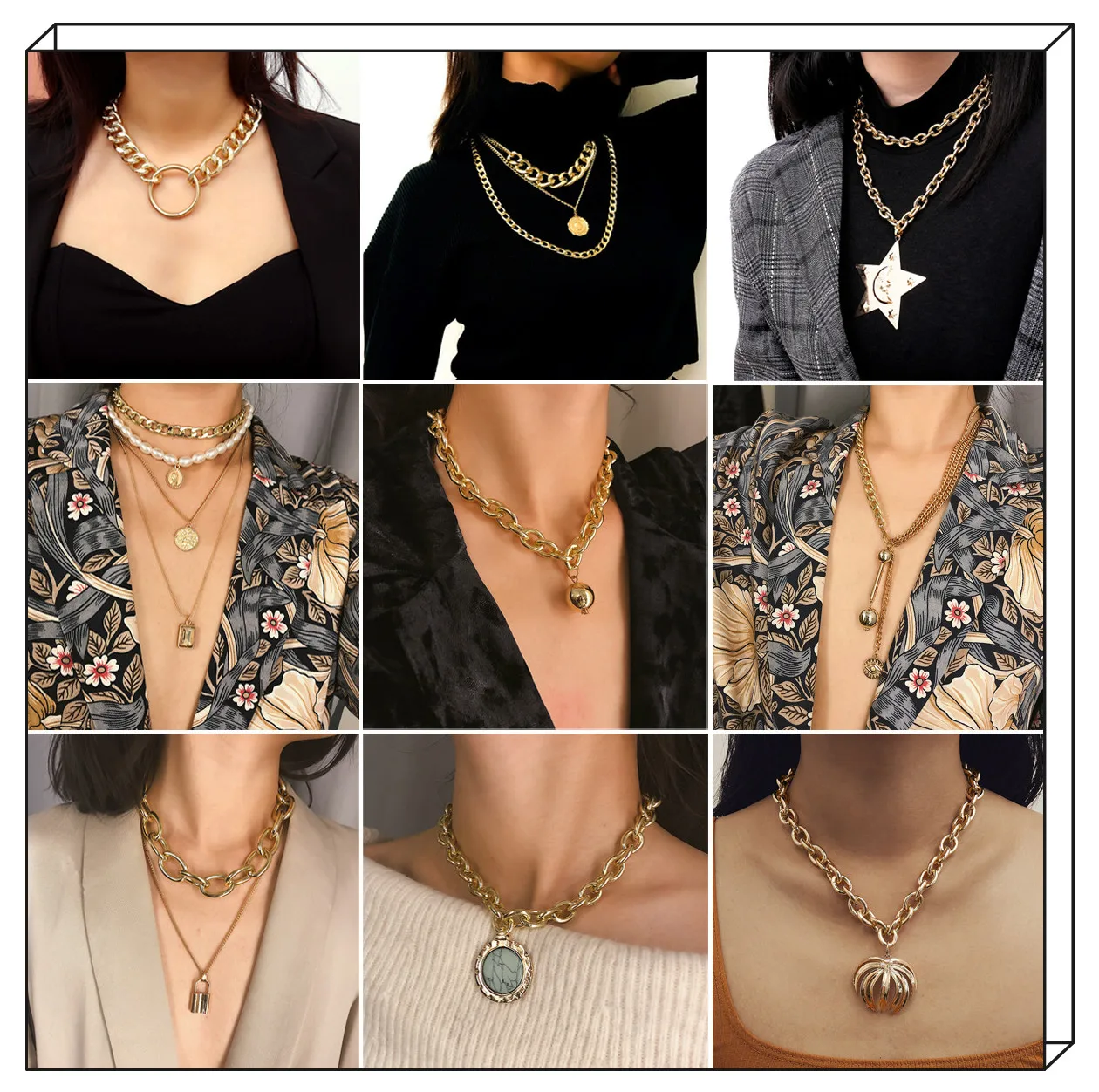Women's necklace multi-layer pearl clavicle Necklace personality creativity retro multi-element alloy Necklace Fashion Jewelry
Women's necklace multi-layer pearl clavicle Necklace personality creativity retro multi-element alloy Necklace Fashion Jewelry