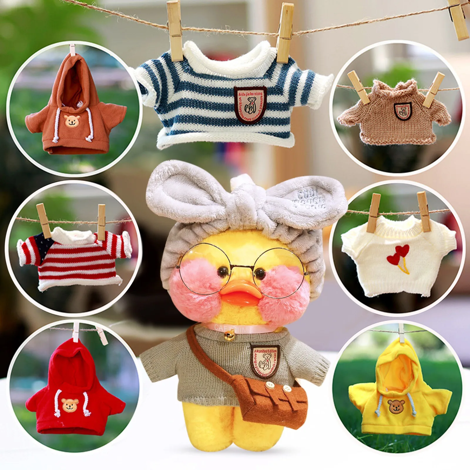 30cm Lalafanfan Duck Clothes Yellow Stuffed Soft Animal Plush Dolls For Children Fluffy Cute Duck Changeable Clothes Kids Gift
30cm Lalafanfan Duck Clothes Yellow Stuffed Soft Animal Plush Dolls For Children Fluffy Cute Duck Changeable Clothes Kids Gift