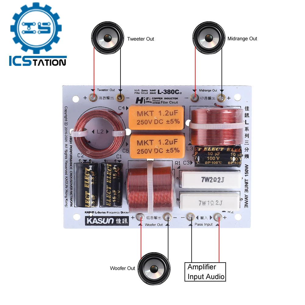 1/2Pcs L-380C 3 Way 3 speaker Unit Bass Midrange Treble Crossover Home Speakers Audio Board Frequency Divider Crossover Filters
1/2Pcs L-380C 3 Way 3 speaker Unit Bass Midrange Treble Crossover Home Speakers Audio Board Frequency Divider Crossover Filters
