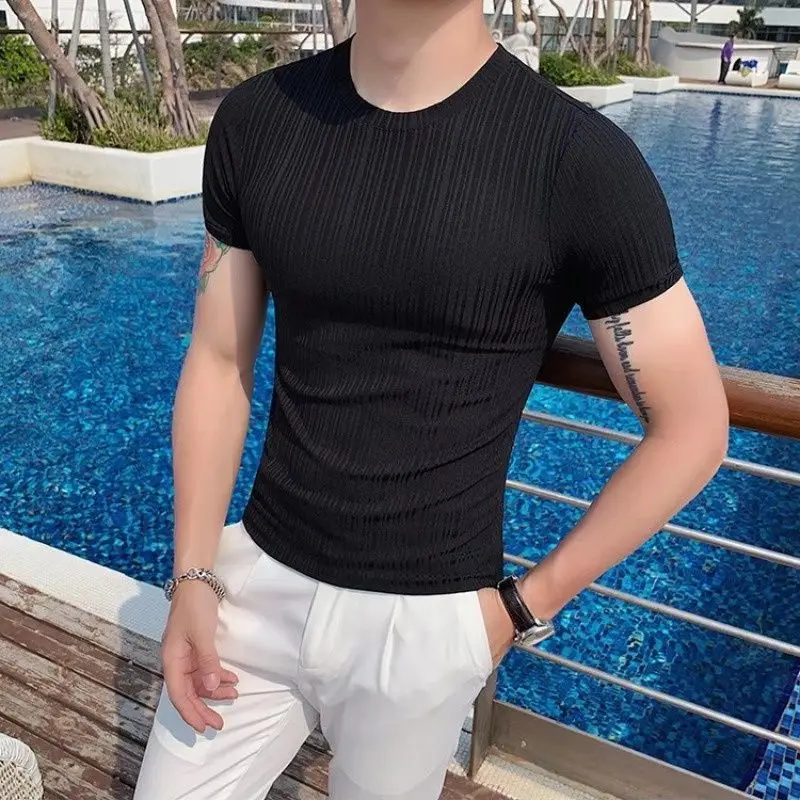 2022 Summer New Short Sleeve T-Shirts Men Clothing Knitted O-Neck Slim Fit Casual Tee Shirt Homme Streetwear Solid T Shirt R51
2022 Summer New Short Sleeve T-Shirts Men Clothing Knitted O-Neck Slim Fit Casual Tee Shirt Homme Streetwear Solid T Shirt R51
