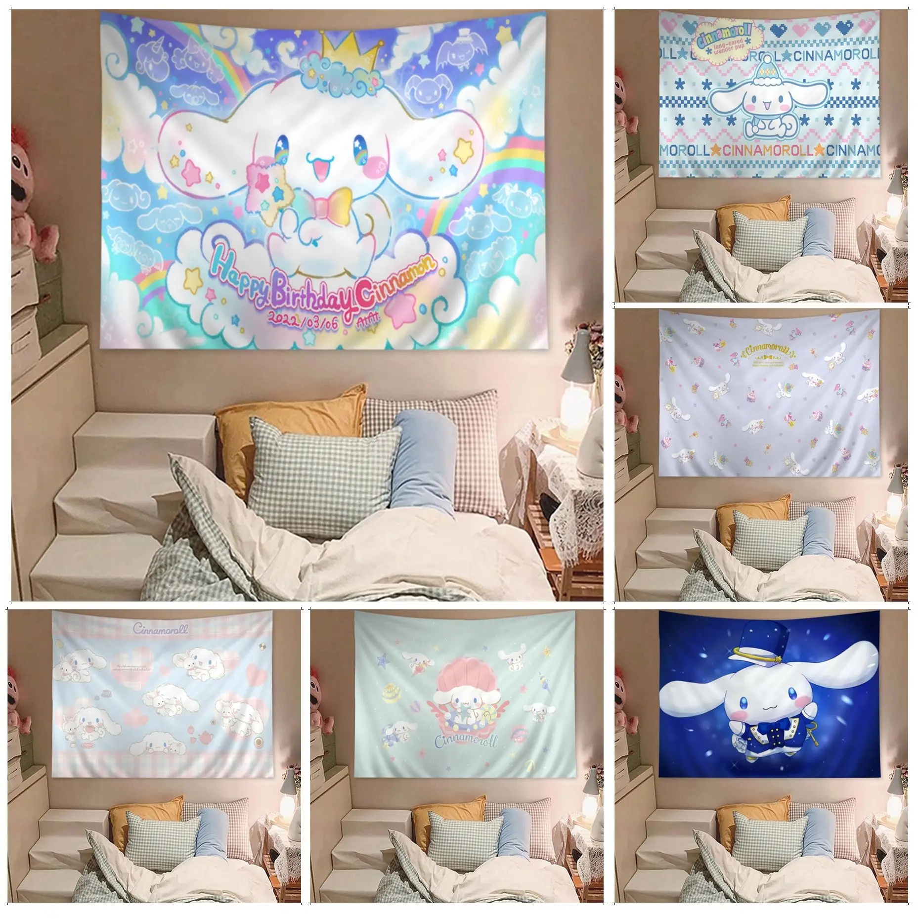 BANDAI Cartoon Cinnamoroll Tapestry Art Printing Bohemian Wall Tapestries Mandala Wall Art Decor
BANDAI Cartoon Cinnamoroll Tapestry Art Printing Bohemian Wall Tapestries Mandala Wall Art Decor
