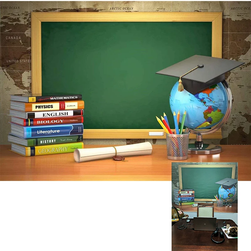 School Education for Online Teaching Backdrop Blackboard Globe Kids Photography Background Children Educational Teacher Photo
School Education for Online Teaching Backdrop Blackboard Globe Kids Photography Background Children Educational Teacher Photo