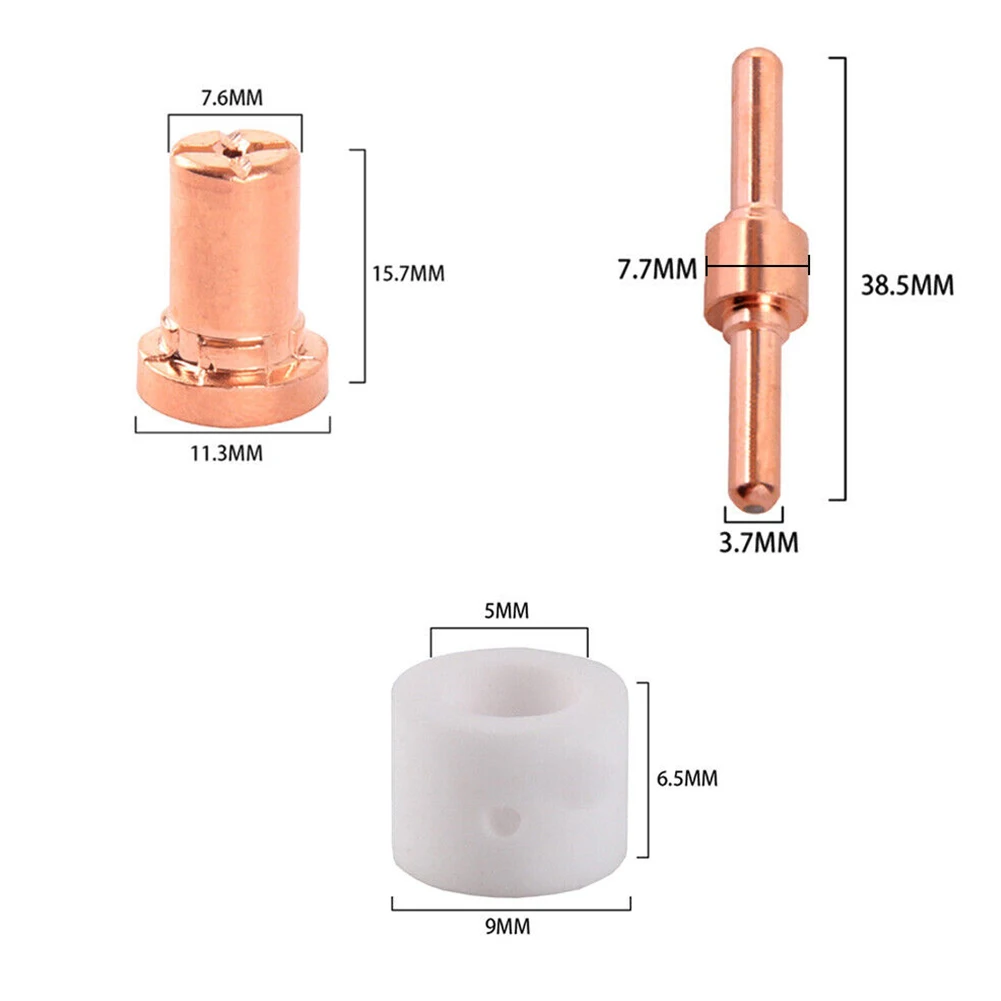 Plasma Cutters LG-40 PT-31 Torch Plasma Copper Tips Mechanical Strength PT-31 60 Pcs Copper Electrodes CUT40 CUT50
Plasma Cutters LG-40 PT-31 Torch Plasma Copper Tips Mechanical Strength PT-31 60 Pcs Copper Electrodes CUT40 CUT50