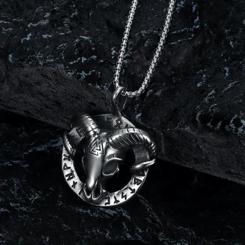 Ancient Norse Mythology Thor Bare Tooth Growler Triangle Rune Logo Necklace Silver Pendant Men's Viking Jewelry
Ancient Norse Mythology Thor Bare Tooth Growler Triangle Rune Logo Necklace Silver Pendant Men's Viking Jewelry