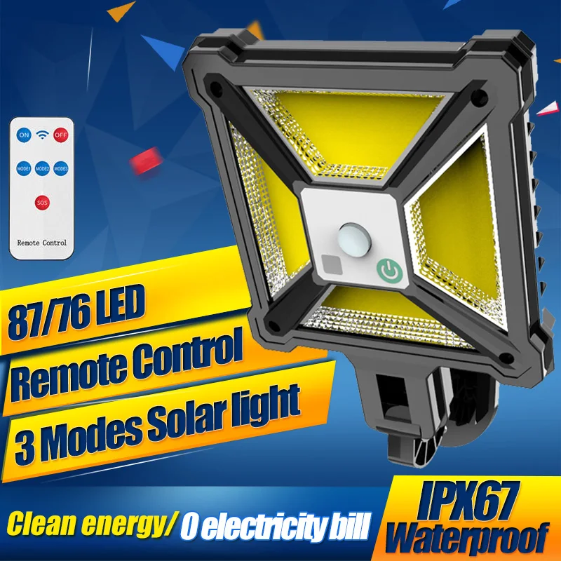 3000W Solar Light Outdoor Waterproof Solar LED Wall Lamp With Motion Sensor for Garden Garage Front Door Street Remote Control
3000W Solar Light Outdoor Waterproof Solar LED Wall Lamp With Motion Sensor for Garden Garage Front Door Street Remote Control