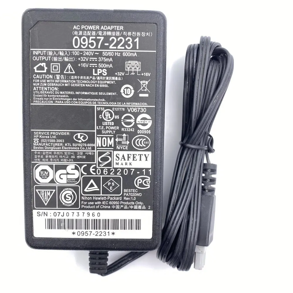 Адаптер питания для HP D1420 D1430 D1460 D2430 D2460 F2120 F2140 F2240 F2280 F2290, 0957-2231
Адаптер питания для HP D1420 D1430 D1460 D2430 D2460 F2120 F2140 F2240 F2280 F2290, 0957-2231