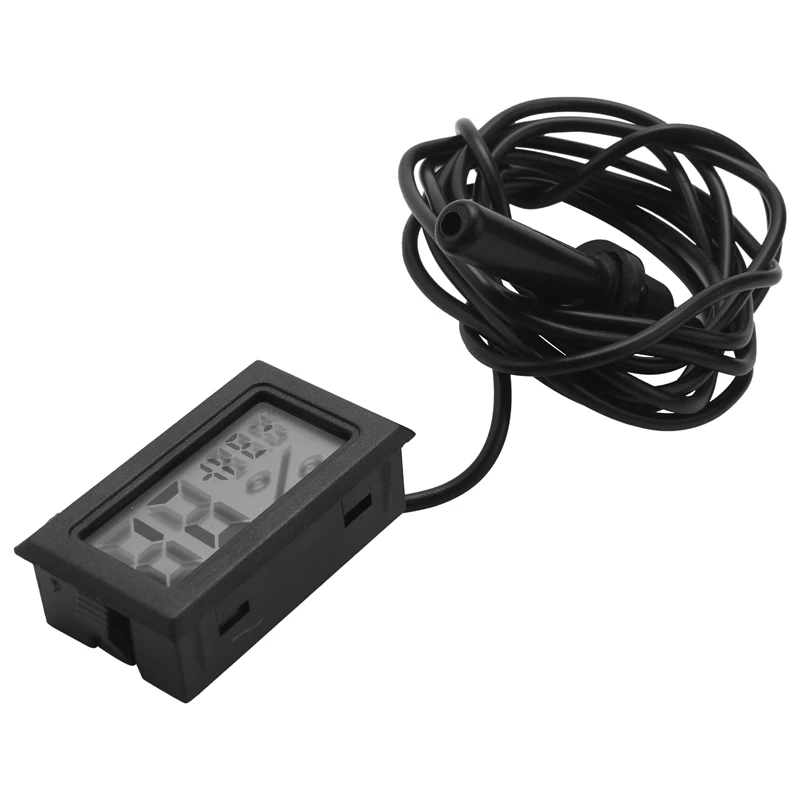 5X Mini LCD Digital Thermometer Hygrometer Convenient Temperature Sensor Humidity Meter Gauge Instruments Cable, Black
5X Mini LCD Digital Thermometer Hygrometer Convenient Temperature Sensor Humidity Meter Gauge Instruments Cable, Black