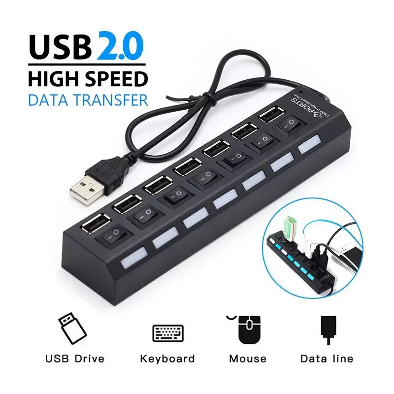 Original with Power Adapter for Computer HUB 2.0 HUB USB Splitter Multi USB 2.0 HUB USB2 4/ 7 Port Multiport Hab PC Accessories
Original with Power Adapter for Computer HUB 2.0 HUB USB Splitter Multi USB 2.0 HUB USB2 4/ 7 Port Multiport Hab PC Accessories