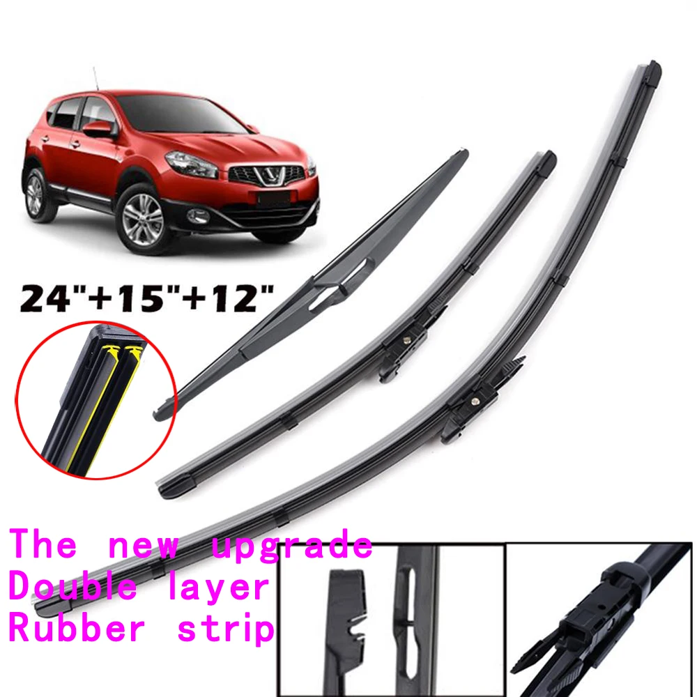 Windshield Windscreen Wiper Blades For Nissan Qashqai J10 Front Rear Window Wiper Blade 2007 2008 2009 2010 2011 2012 2013
Windshield Windscreen Wiper Blades For Nissan Qashqai J10 Front Rear Window Wiper Blade 2007 2008 2009 2010 2011 2012 2013