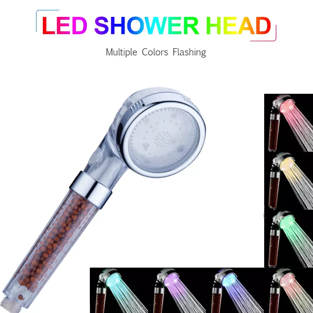 LED Shower Head Hand LED Shower Head Ionic Filter Multiple Colors Automatically Color-Changing Showerhead Bathroom Accessories
LED Shower Head Hand LED Shower Head Ionic Filter Multiple Colors Automatically Color-Changing Showerhead Bathroom Accessories