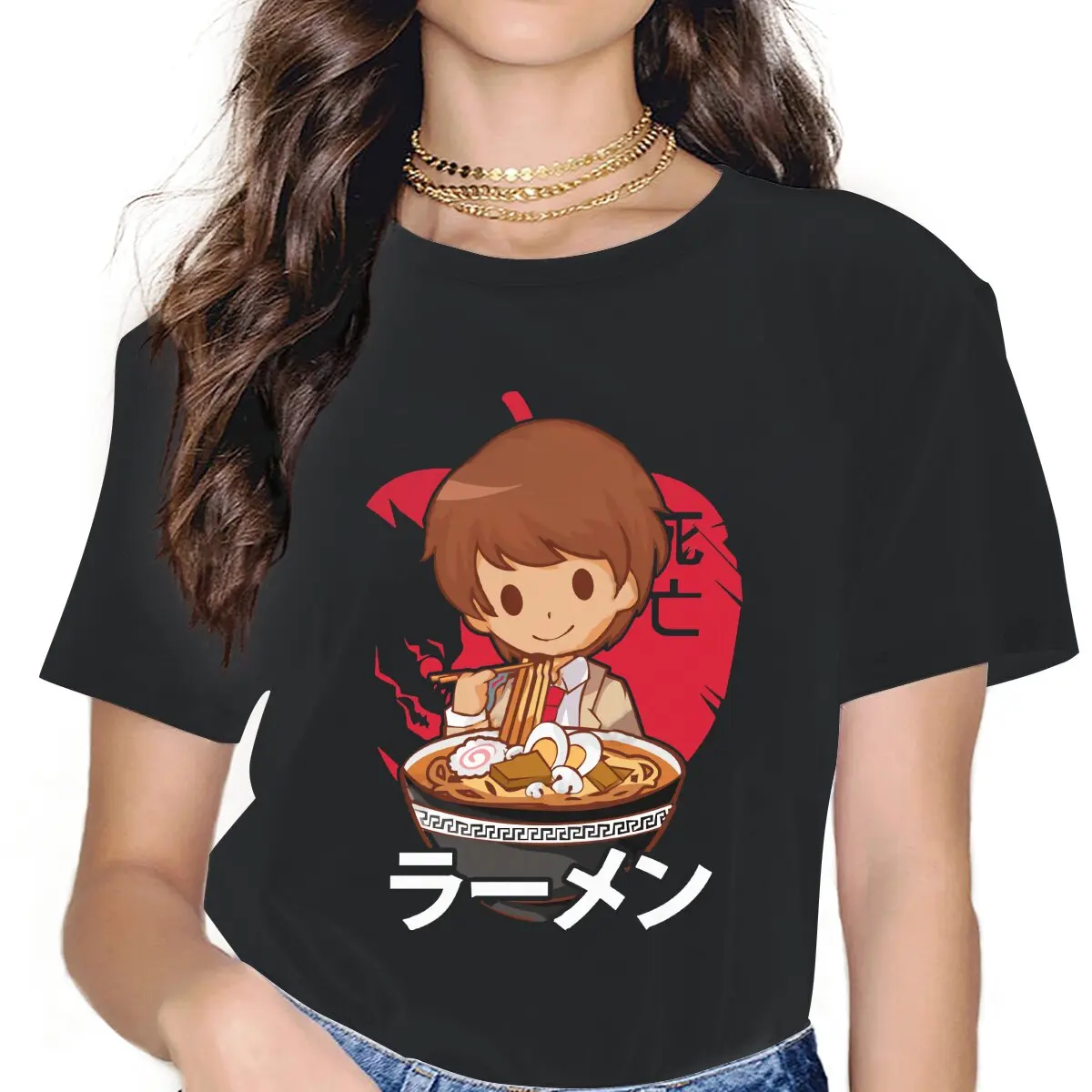 Ramen Mukbang Women T Shirts Death Note Light Yagami Ryuk Anime Novelty Tee Shirt Short Sleeve Crew Neck T-Shirt Pure Cotton
Ramen Mukbang Women T Shirts Death Note Light Yagami Ryuk Anime Novelty Tee Shirt Short Sleeve Crew Neck T-Shirt Pure Cotton