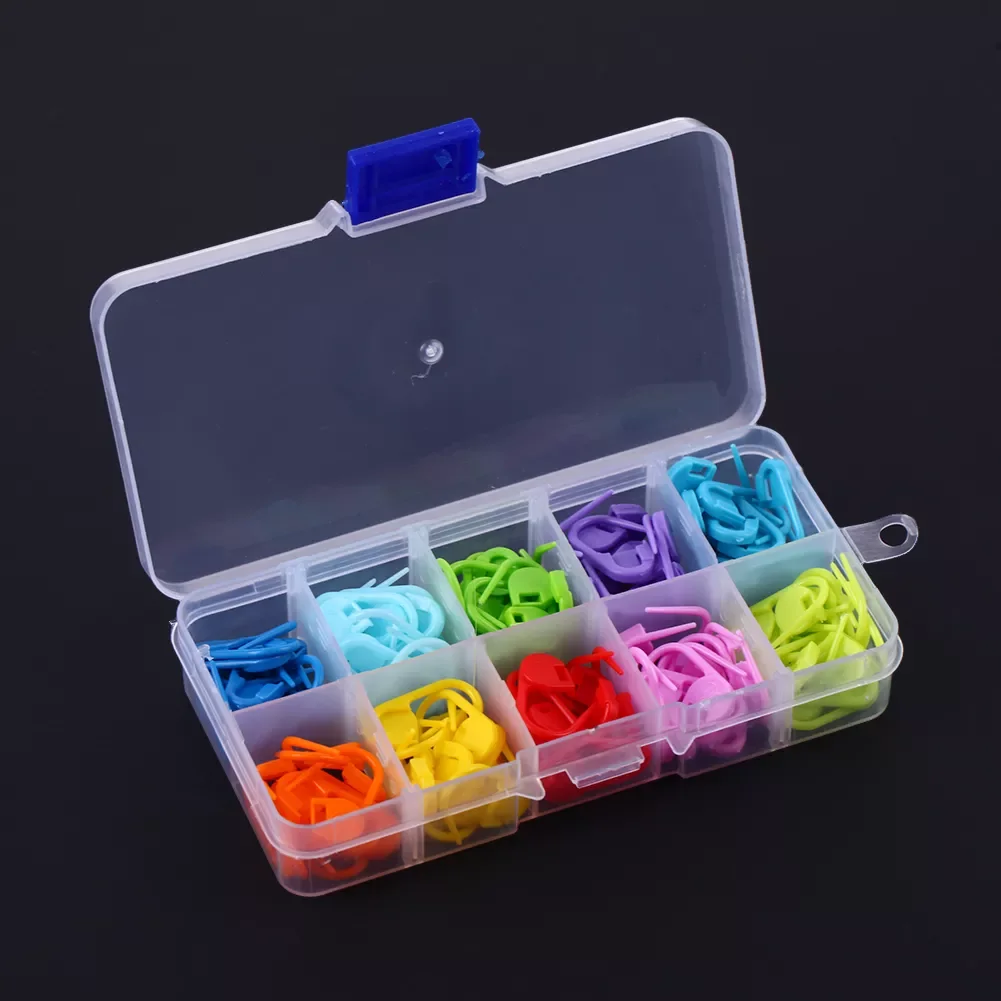 104 Pcs Locking Stitch Markers Resin Small Clip Knitting Tools Crochet Latch Knitting Accessories Needle Clip Hook with box
104 Pcs Locking Stitch Markers Resin Small Clip Knitting Tools Crochet Latch Knitting Accessories Needle Clip Hook with box