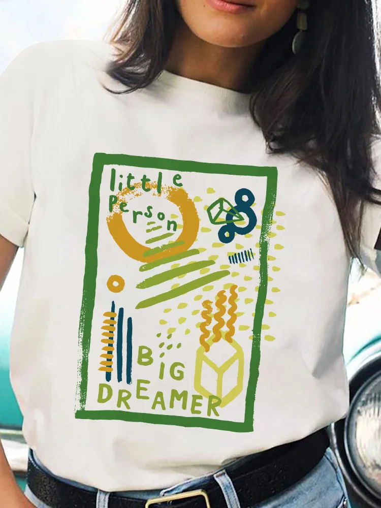 Women Tshirts little person Big dreamer Print Clothes New Lovely Female Tops Tee Tshirt Fashion Print O-neck Ladies T-Shirt 2022
Women Tshirts little person Big dreamer Print Clothes New Lovely Female Tops Tee Tshirt Fashion Print O-neck Ladies T-Shirt 2022
