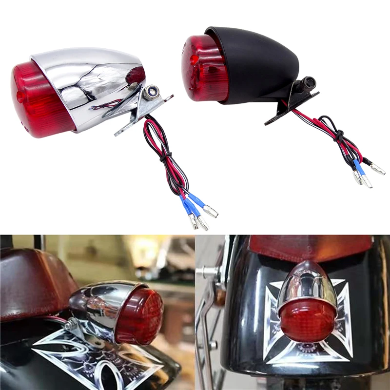 

Универсальный светодиодный задний фонарь для мотоцикла, стоп-сигнал, задний фонарь для Кафе Racer Bobber Cruiser Chopper, 1 шт., 12 В