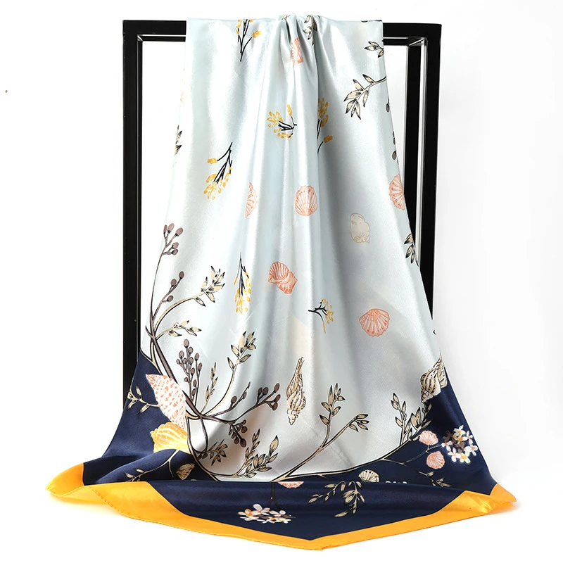Women Silk Scarf Fashion Flower Print Square Head Scarves Lady Luxury Brand Shawls Silk Women Scarf Foulard Satin Hijab 90*90cm
Women Silk Scarf Fashion Flower Print Square Head Scarves Lady Luxury Brand Shawls Silk Women Scarf Foulard Satin Hijab 90*90cm