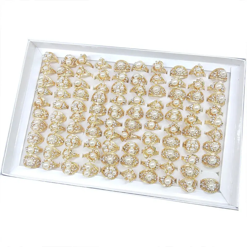 100pcs/lot Mixed Pearl Geometric Gold Color Rings for Women Wedding Party Fashion Jewelry Gift Wholesale
100pcs/lot Mixed Pearl Geometric Gold Color Rings for Women Wedding Party Fashion Jewelry Gift Wholesale