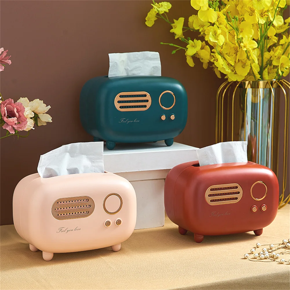 Retro Radio Model Tissue Box Desktop Paper Holder Dust-proof Paper Storage Box Napkin Case Table Ornament Home Storage Organizer
Retro Radio Model Tissue Box Desktop Paper Holder Dust-proof Paper Storage Box Napkin Case Table Ornament Home Storage Organizer