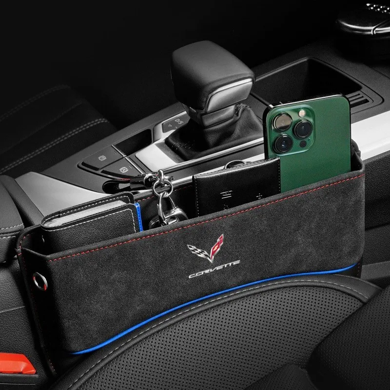 

Fur Leather Car Seats Slit Storage Box Increased Storage Space Seat Organizer For Corvette C1 C2 C3 C4 C5 C5 C6 C7 C6-R C8