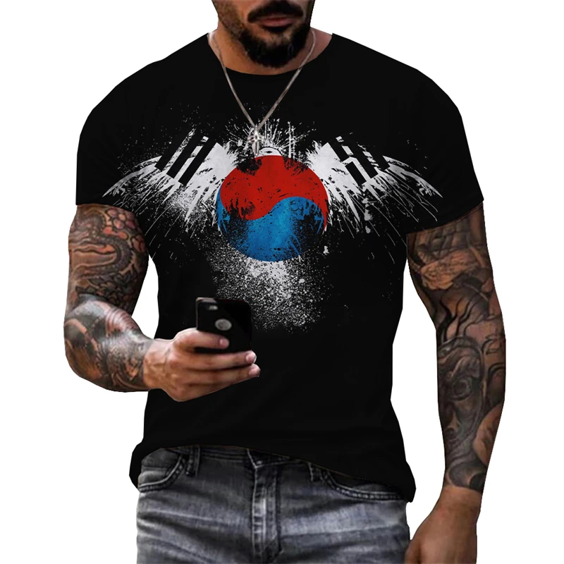 Korean Flag 3D Printed Men's T Shirt Hip-hop Harajuku Fashion Streetwear Vintage Short Sleeve Comfortable Tops Women's Clothing
Korean Flag 3D Printed Men's T Shirt Hip-hop Harajuku Fashion Streetwear Vintage Short Sleeve Comfortable Tops Women's Clothing