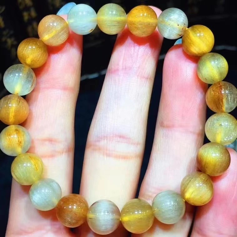 Natural Yellow White Rutilated Quartz Clear Round Beads Bracelet 8.6mm Gold Rutilated Wealthy Stone Genuine AAAAAA
Natural Yellow White Rutilated Quartz Clear Round Beads Bracelet 8.6mm Gold Rutilated Wealthy Stone Genuine AAAAAA