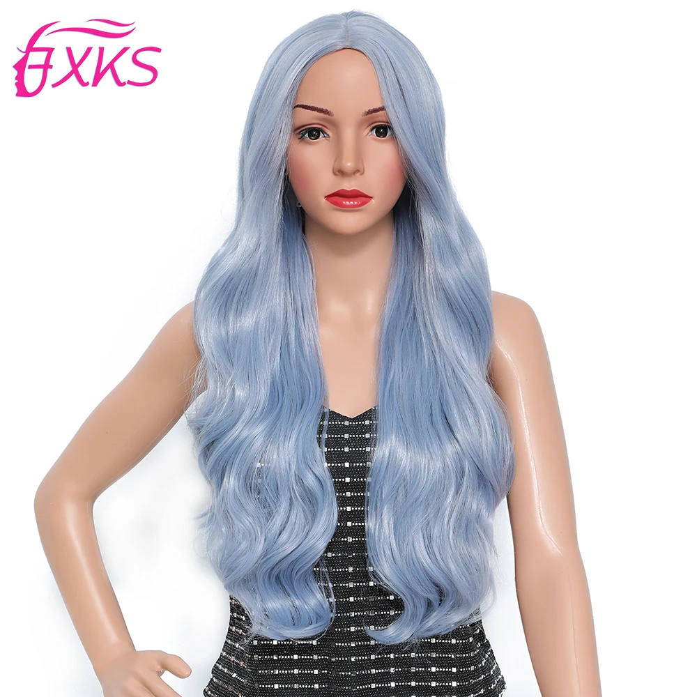 Blue Long Wavy Synthetic Hair Wig Gold Brown Ombre Gray Synthetic Hair Wig Heat Resistant Fiber For Women 22Inch 300Gram FXKS
Blue Long Wavy Synthetic Hair Wig Gold Brown Ombre Gray Synthetic Hair Wig Heat Resistant Fiber For Women 22Inch 300Gram FXKS