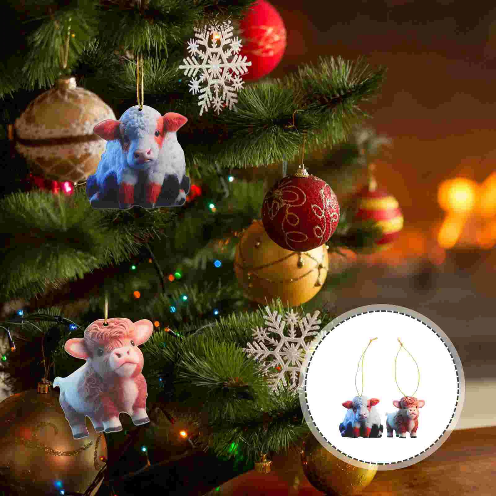 2 Pcs Other Plastic Products Christmas Tree Ornaments Party Adorns Acrylic Hanging Highland Cows
2 Pcs Other Plastic Products Christmas Tree Ornaments Party Adorns Acrylic Hanging Highland Cows