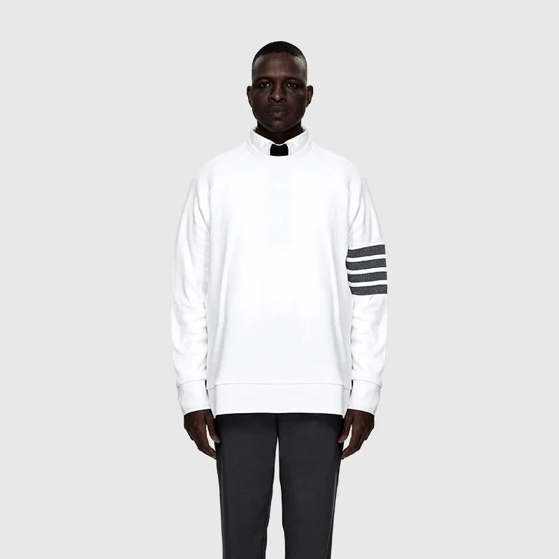 

TB THOM Men's Sweatshirts Classics 4-bar Stripe Design Simple Fashion Long Sleeved 2023 Luxury Brands Keep Warm Male Tops