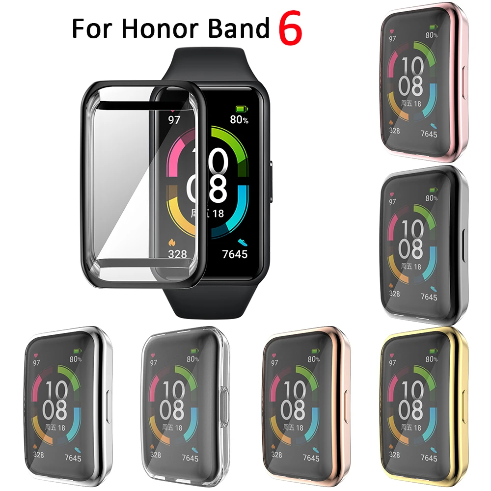 TPU Soft Protective Cover For Honor Band 6 Huawei Band 6 Case Full Screen Protector Shell Bumper Plated Cases Smart Watch
TPU Soft Protective Cover For Honor Band 6 Huawei Band 6 Case Full Screen Protector Shell Bumper Plated Cases Smart Watch