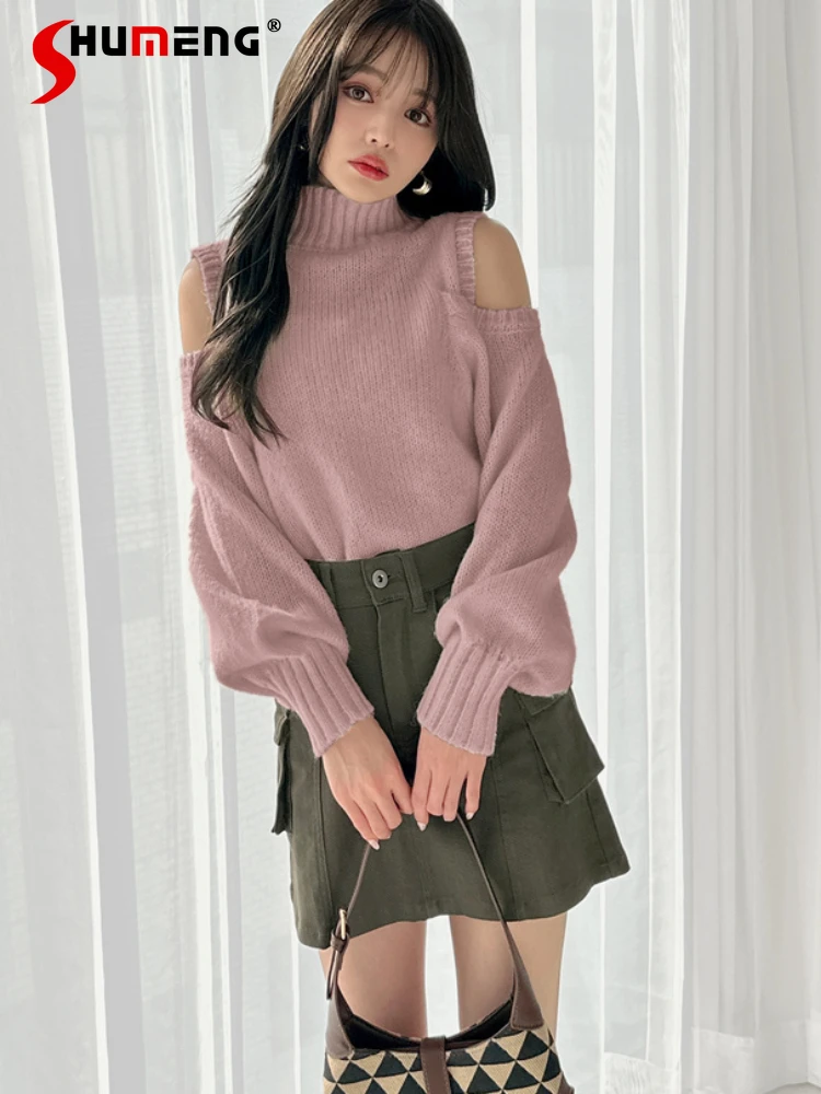 Japanese Style Sweet Off-the-Shoulder Turtleneck Sweater 2023 Autumn New Elegant Long Sleeve Solid Color Pullover Knitted Tops
Japanese Style Sweet Off-the-Shoulder Turtleneck Sweater 2023 Autumn New Elegant Long Sleeve Solid Color Pullover Knitted Tops