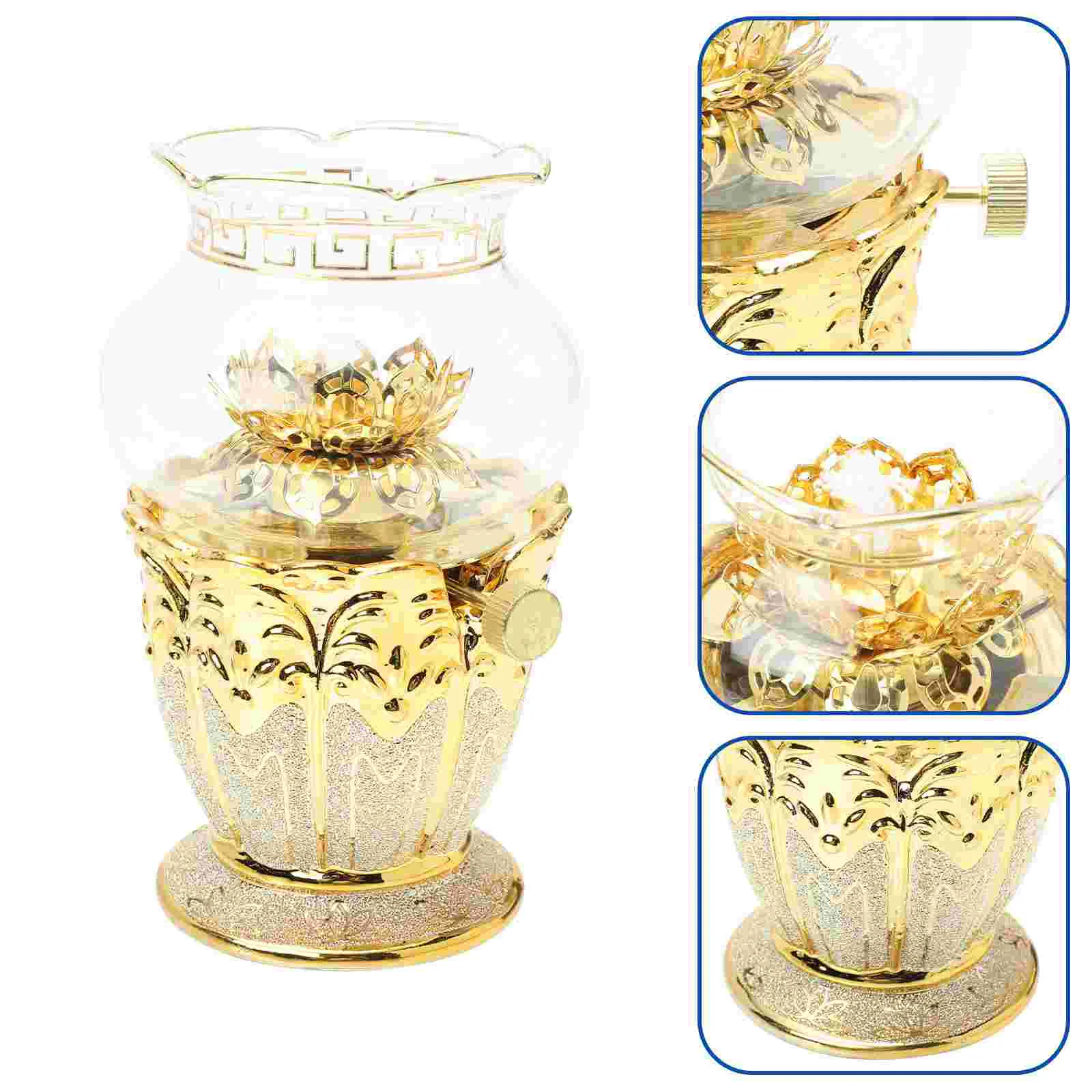 Lamp Oil Kerosene Lotus Light Homealloy Decorative Templeshaped Small Tablelighting Unique Hallvintage
Lamp Oil Kerosene Lotus Light Homealloy Decorative Templeshaped Small Tablelighting Unique Hallvintage