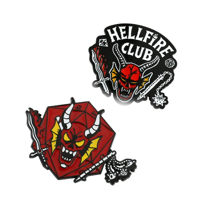 Stranger Things Pins For Backpacks Pack Hellfire Club Enamel Lapel Pin Decorations Charm For Adult Boys Girls Party Favor Gifts
Stranger Things Pins For Backpacks Pack Hellfire Club Enamel Lapel Pin Decorations Charm For Adult Boys Girls Party Favor Gifts