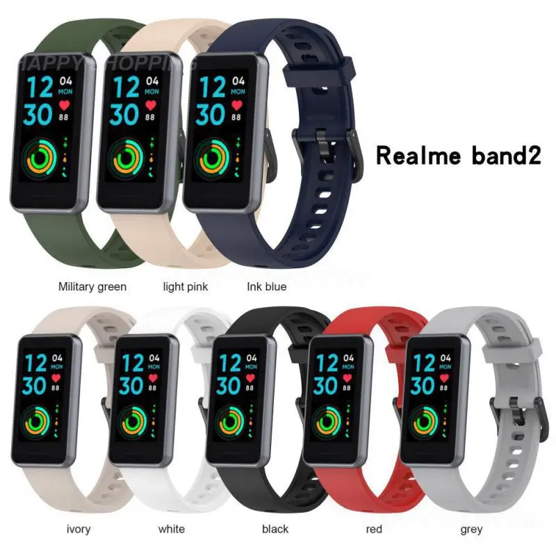 Sports Silicone Strap Band Smart Accessories 18mm Bracelet Sweat-proof Waterproof For Realme Band2 Replacement Wristband
Sports Silicone Strap Band Smart Accessories 18mm Bracelet Sweat-proof Waterproof For Realme Band2 Replacement Wristband