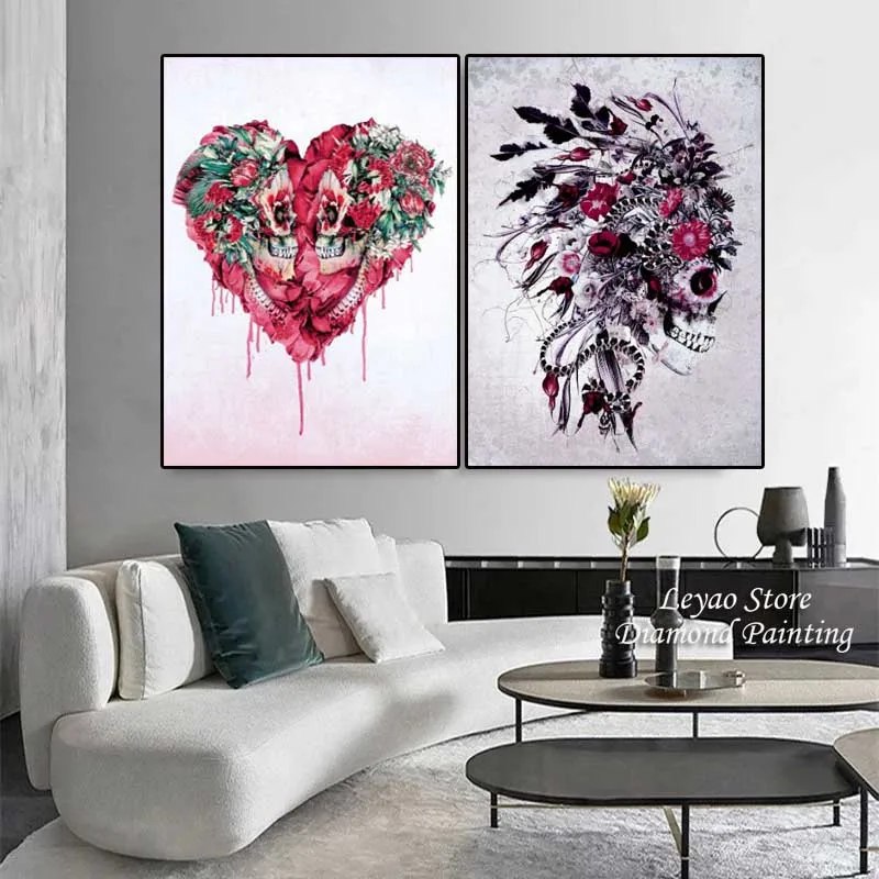 Набор для алмазной вышивки «сделай сам», картина с изображением цветов, черепа, квадратных и круглых страз, ручное искусство стразы
Набор для алмазной вышивки «сделай сам», картина с изображением цветов, черепа, квадратных и круглых страз, ручное искусство стразы