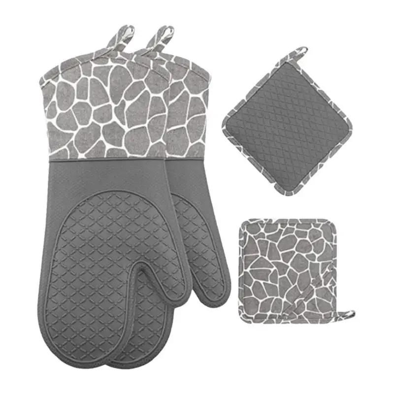 Oven Mitts BBQ Gloves Oven Gloves Pot Holder Heat Resistant Kitchen Mitts And Pot Holder Steam Resistant Soft Anti Slip For Oven
Oven Mitts BBQ Gloves Oven Gloves Pot Holder Heat Resistant Kitchen Mitts And Pot Holder Steam Resistant Soft Anti Slip For Oven