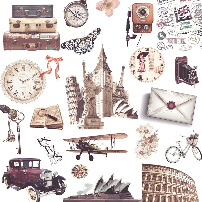 Vintage Travel Clock Building Sticker DIY Craft Scrapbooking Album Junk Journal Decorative Stickers
Vintage Travel Clock Building Sticker DIY Craft Scrapbooking Album Junk Journal Decorative Stickers