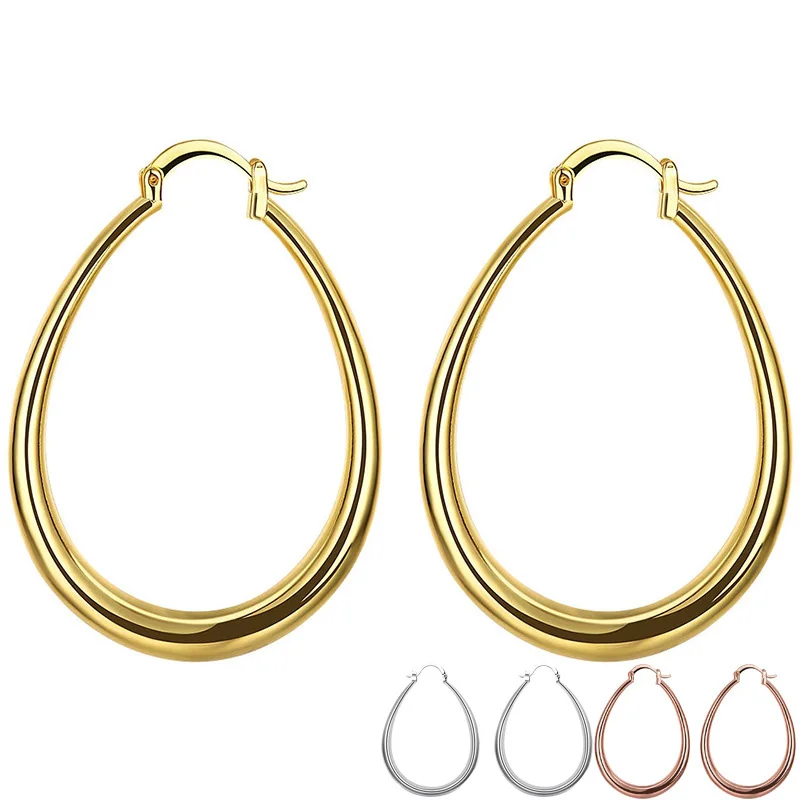 925 Sterling Silver/Gold/Rose Gold Smooth U Circle Earrings For Women Lady Engagement Wedding Charm Silver Jewelry
925 Sterling Silver/Gold/Rose Gold Smooth U Circle Earrings For Women Lady Engagement Wedding Charm Silver Jewelry
