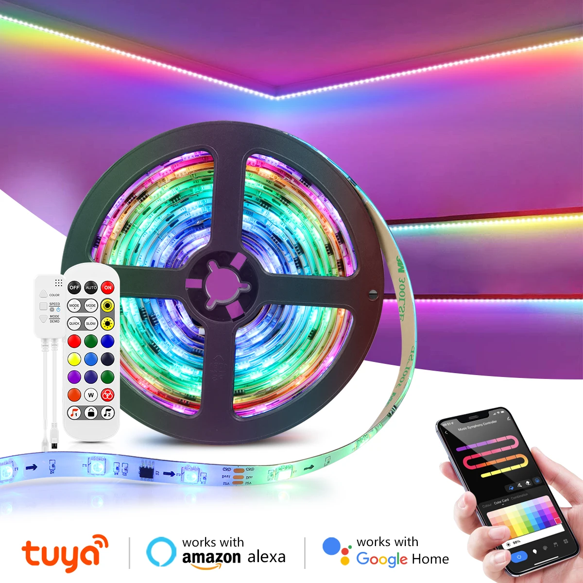Светодиодная лента Tuya Smart Life, водонепроницаемая, 1-5 м, 12 В, Wi-Fi, музыка WS2811, неоновая Светодиодная светильник та RGB для домашнего декора, работа ... 
Светодиодная лента Tuya Smart Life, водонепроницаемая, 1-5 м, 12 В, Wi-Fi, музыка WS2811, неоновая Светодиодная светильник та RGB для домашнего декора, работа ...