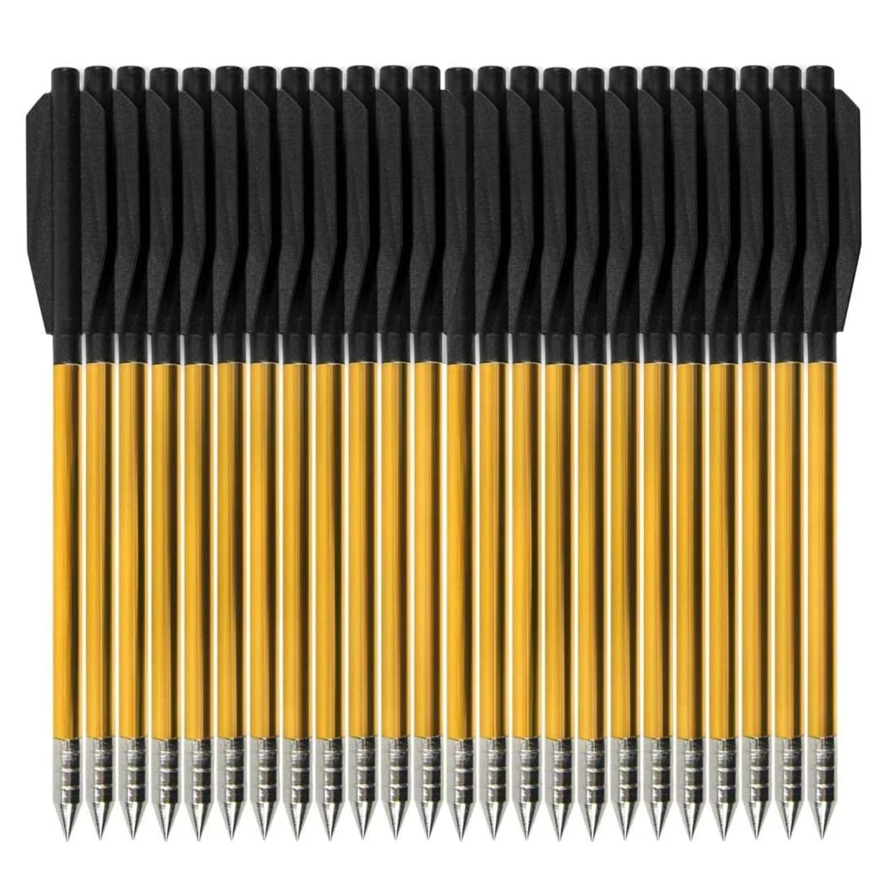 24Pcs/lot Pistol Crossbow Arrow Aluminium Crossbow Bolt Arrow 6.3" Steel Tips Hunting Arrow for 50-80lbs Mini Crossbow Archery 
24Pcs/lot Pistol Crossbow Arrow Aluminium Crossbow Bolt Arrow 6.3" Steel Tips Hunting Arrow for 50-80lbs Mini Crossbow Archery
