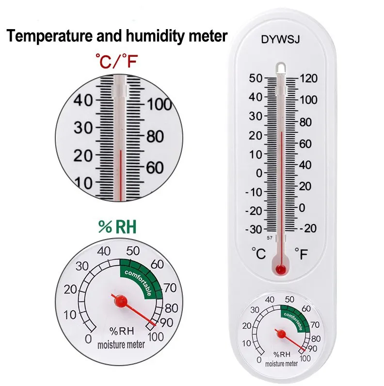 Indoor Thermometer Hygrometer Home Weather Station Wall-mounted Temperature Sensor Greenhouse Digital Temperature Humidity Meter
Indoor Thermometer Hygrometer Home Weather Station Wall-mounted Temperature Sensor Greenhouse Digital Temperature Humidity Meter