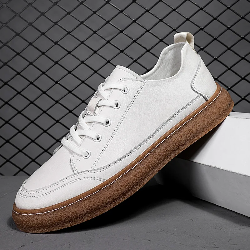 New Fashion Men Leather Casual Shoes Black Sneaker Male Breathable Flats Shoes Luxury Brand Men's White Walking Sneakers for Man
New Fashion Men Leather Casual Shoes Black Sneaker Male Breathable Flats Shoes Luxury Brand Men's White Walking Sneakers for Man