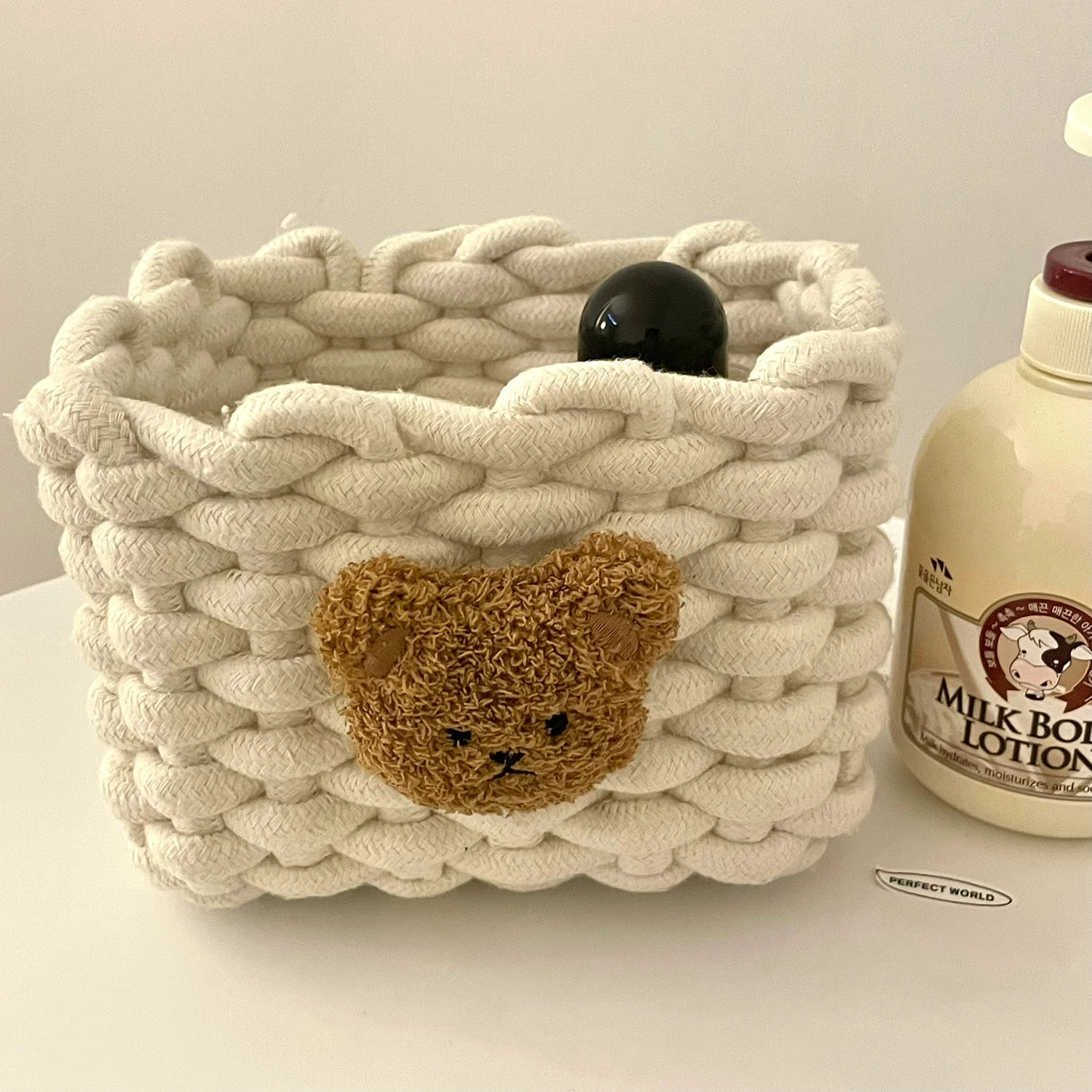 Хлопковая корзина с медведем
Хлопковая корзина с медведем