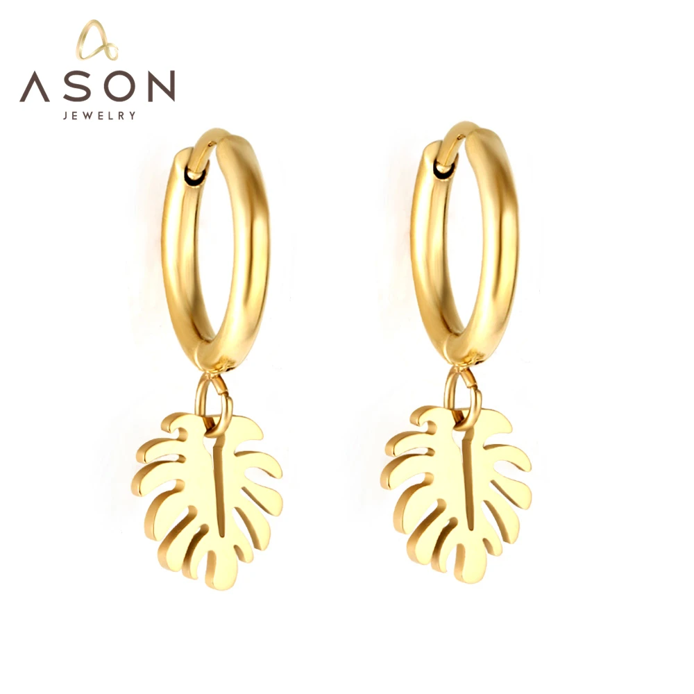 ASONSTEEL Leaf Shape Accessory Hoops Drop Earrings Piercing Gold Color Stainless Steel For Women Girl Fashion Jewelry New In
ASONSTEEL Leaf Shape Accessory Hoops Drop Earrings Piercing Gold Color Stainless Steel For Women Girl Fashion Jewelry New In