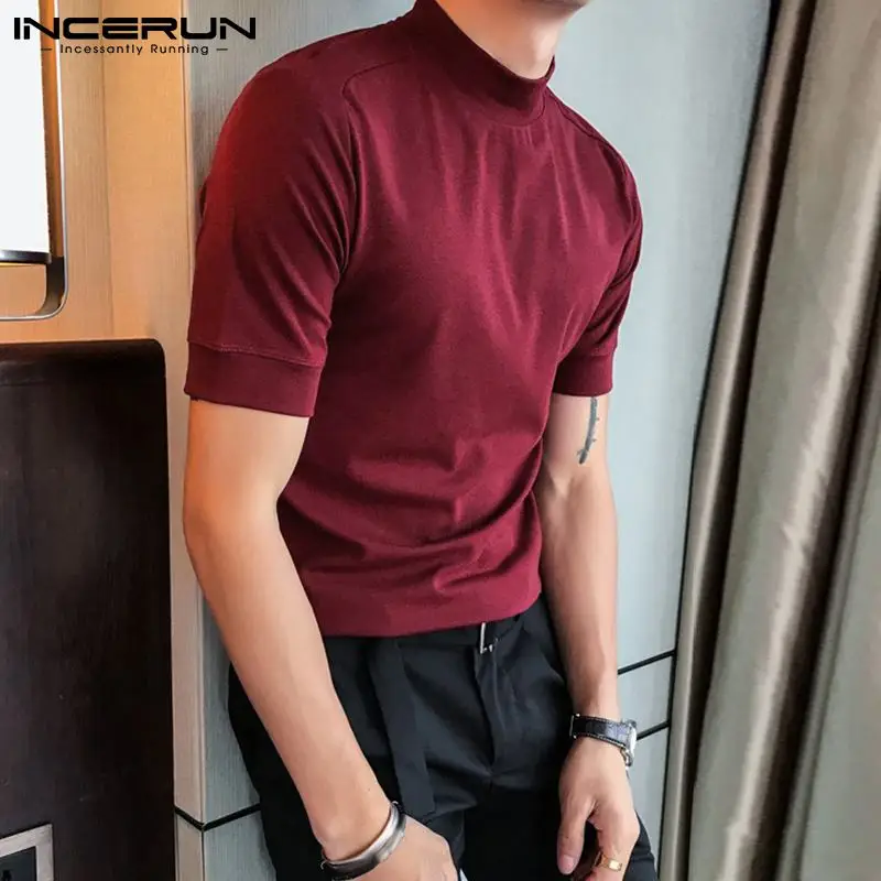 New Men's Solid Well Fitting Comfortable Camiseta INCERUN Korean Style Fashion Casual Style High Neck Short Sleeve T-shirt S-5XL
New Men's Solid Well Fitting Comfortable Camiseta INCERUN Korean Style Fashion Casual Style High Neck Short Sleeve T-shirt S-5XL