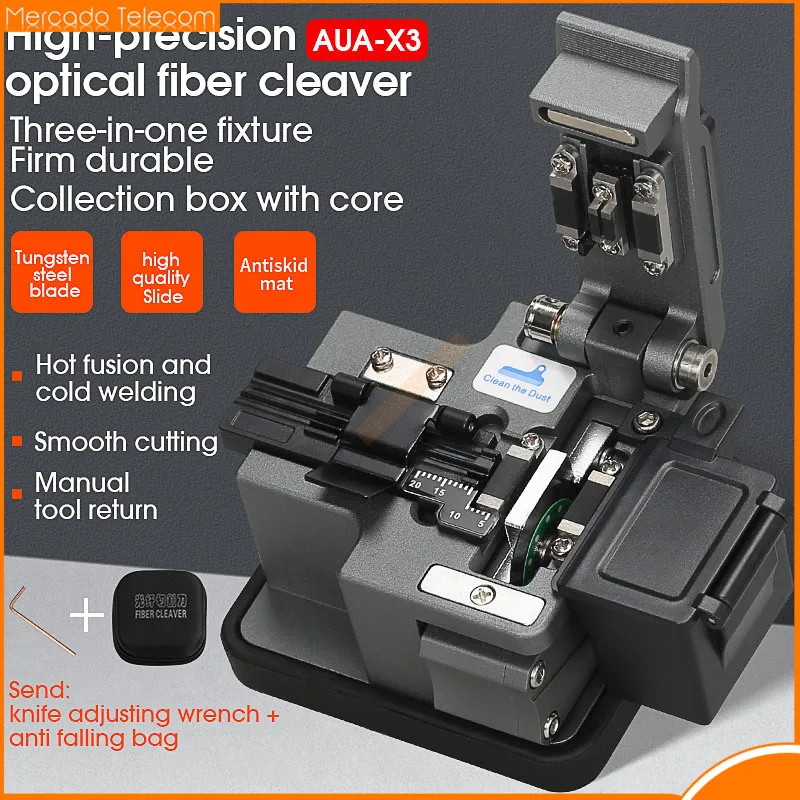 High Precision Fiber cleaver AUA-X3 Cable Cutting Knife FTTT Fiber Optic Knife Tools cutter cleaver 24 surface blade
High Precision Fiber cleaver AUA-X3 Cable Cutting Knife FTTT Fiber Optic Knife Tools cutter cleaver 24 surface blade