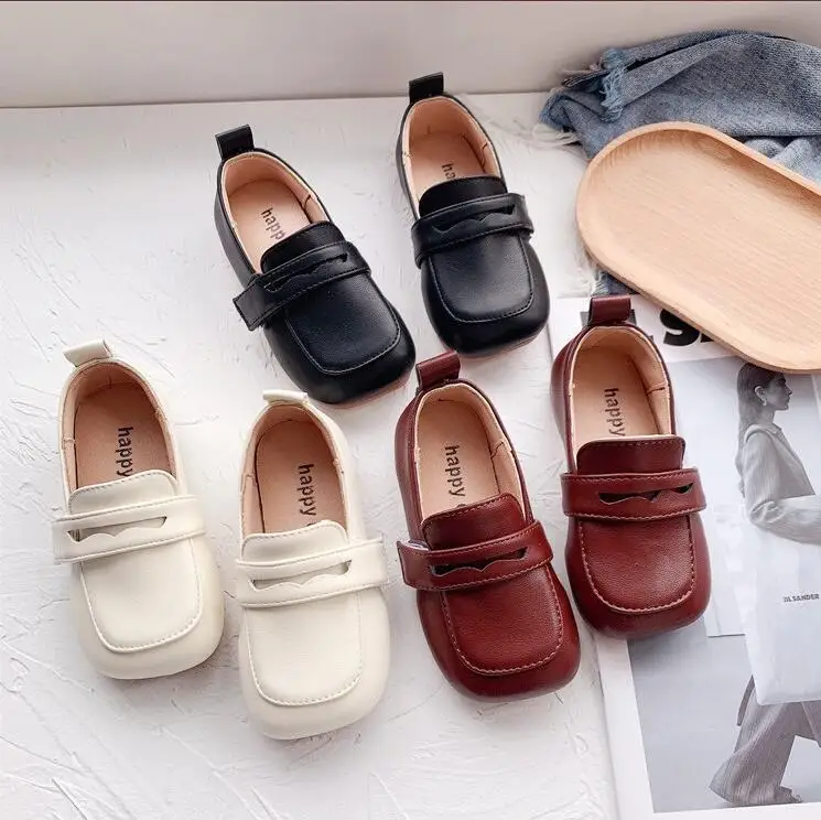 Children's Spring Autumn Beans Shoes 2023 New Boys' Fashion Shallow Mouth Square Head Girls' Casual Leather Shoes Black Brown
Children's Spring Autumn Beans Shoes 2023 New Boys' Fashion Shallow Mouth Square Head Girls' Casual Leather Shoes Black Brown