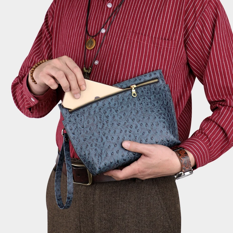 Handmade Genuine Leather Men's Clutch Wallet Retro Cowhide Envelop Bag Clutch Handbag Large Capacity Hand Bag For Male
Handmade Genuine Leather Men's Clutch Wallet Retro Cowhide Envelop Bag Clutch Handbag Large Capacity Hand Bag For Male
