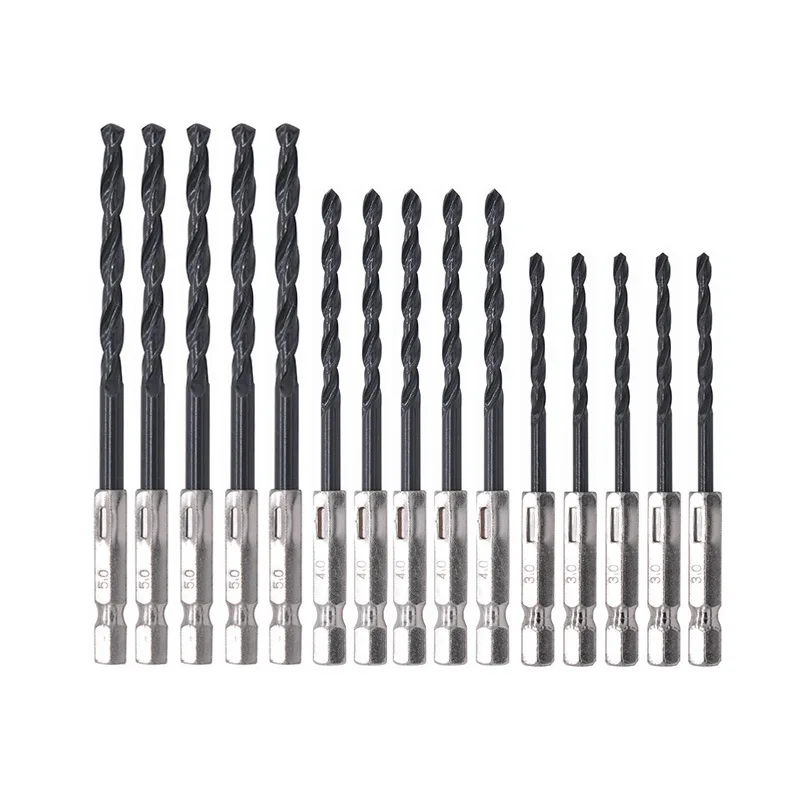 15pcs 3/4/5mm HSS Drill Bit Set Hex Shank Twist Drill Bits Set For Metal Stainless Steel Wood Drilling Woodworking Power Tools
15pcs 3/4/5mm HSS Drill Bit Set Hex Shank Twist Drill Bits Set For Metal Stainless Steel Wood Drilling Woodworking Power Tools